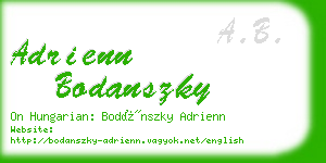 adrienn bodanszky business card